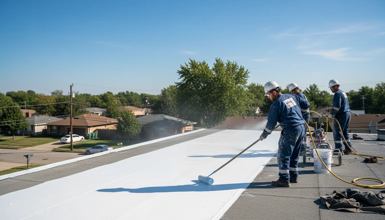 Commercial roof coating in Mesopotamia, OH near me